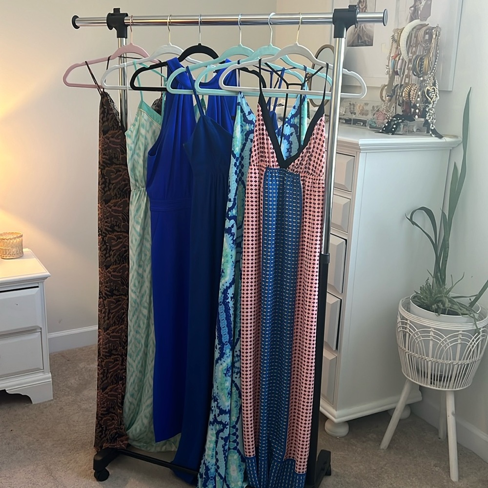 Pink & Blue Formal Maxi Dress